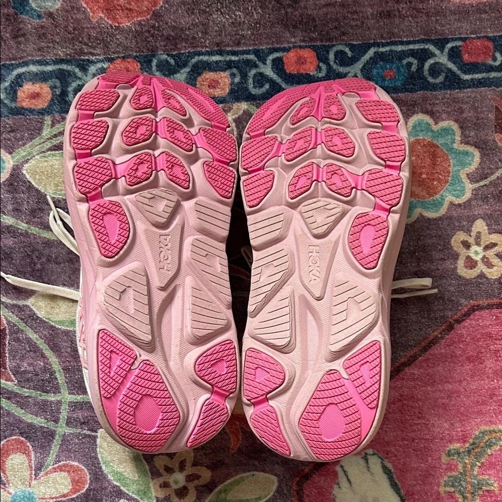 Hoka Women's Light Pink & Dark Pink Running Shoes - Picture 3 of 3